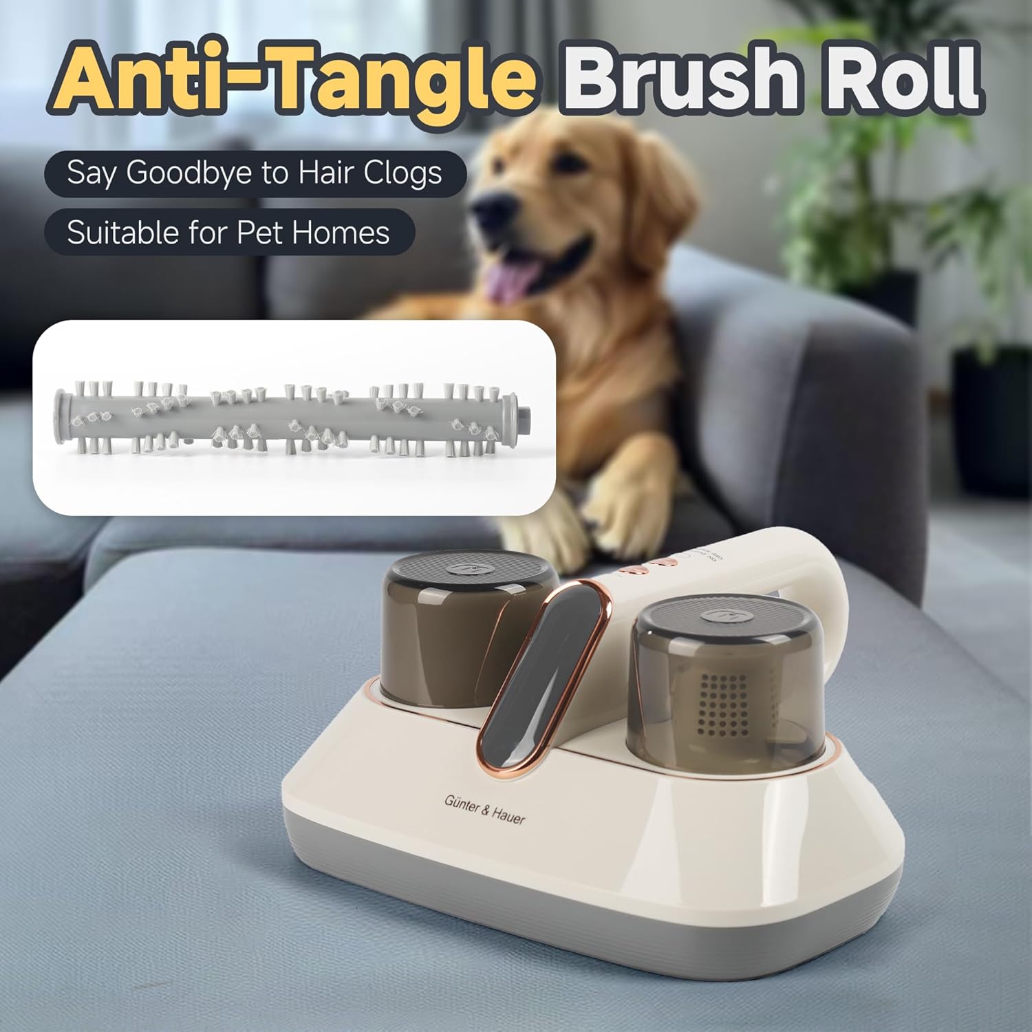 Mattress Vacuum, Pet Hair & Dust Removal, Handheld Vacuum Cleaner for Couch & Bed, Long-Lasting Battery, UV Light, Mattress Cleaner Machine with Washable HEPA 10 Filter, 13KPa Strong Suction