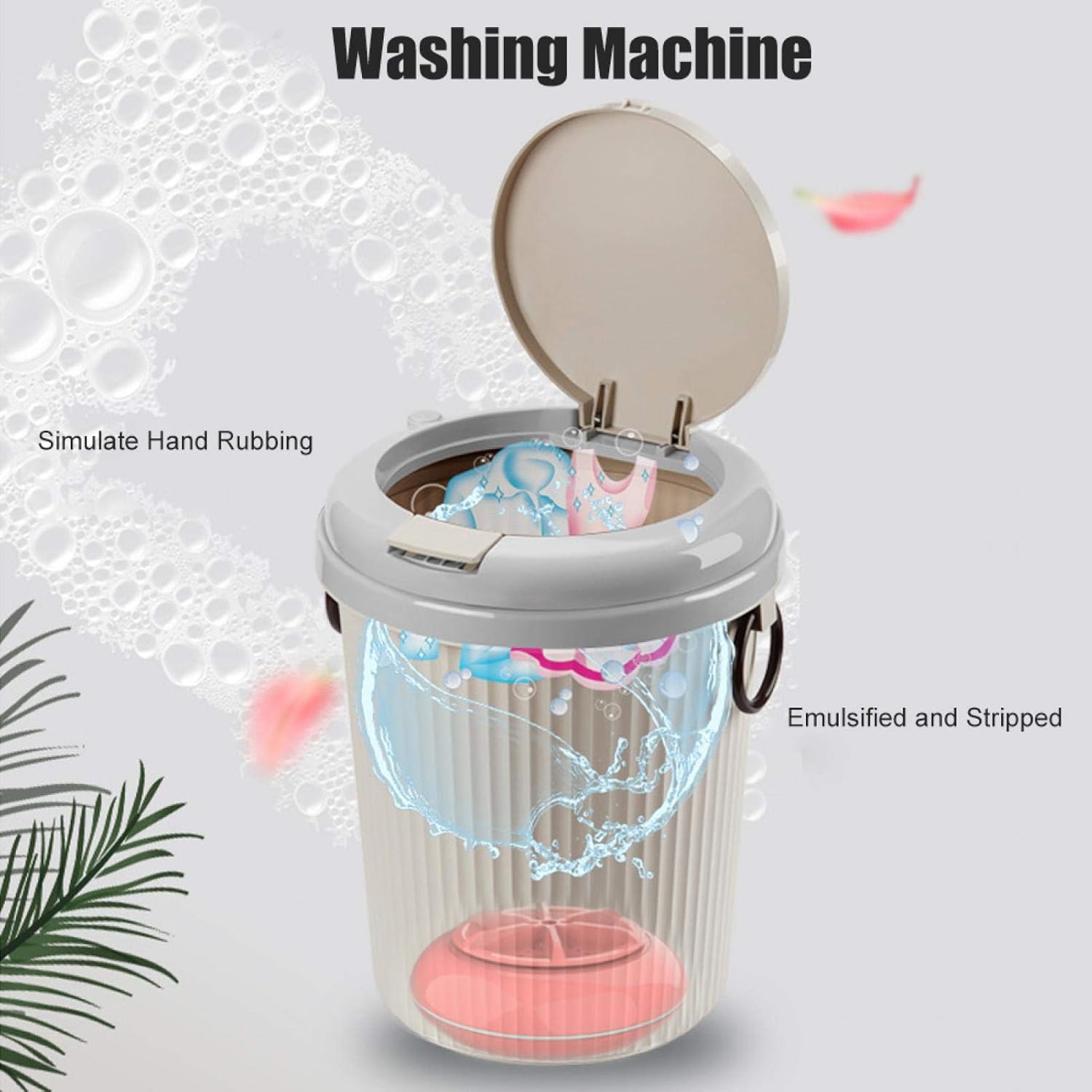 Electric Washing Machine, Portable Washing Machine, for Home Baby Blothes Washing Outdoor Wash Underwear()