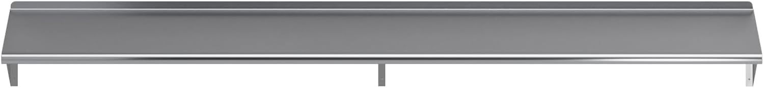 AmGood 12 in. x 96 in. Stainless Steel Wall Shelf | NSF Certified | Appliance & Equipment Metal Shelving | Kitchen, Restaurant, Garage, Laundry, Utility Room