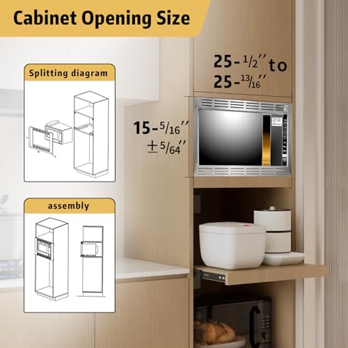 NN-TK922SS 27-inch Microwave Trim Kit, 27-Inch Stainless Steel Microwave Trim Kit - Compatible with 2.2 Cu Ft Built-in Microwaves, Trim Kit for Microwave