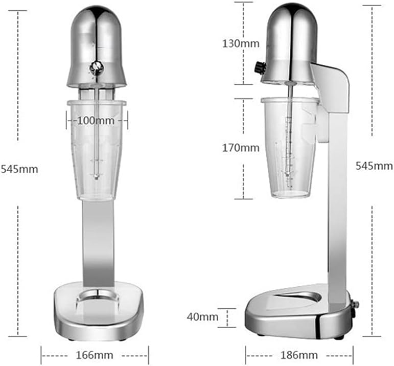 Electric Milkshake Maker, Drink Mixer Stainless Steel Smoothie Blender, 2 Adjustable Speed
