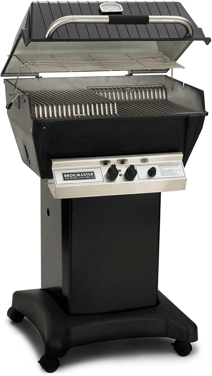 Broilmaster P3XF Premium Propane Gas Grill Head with Flare Buster, Black