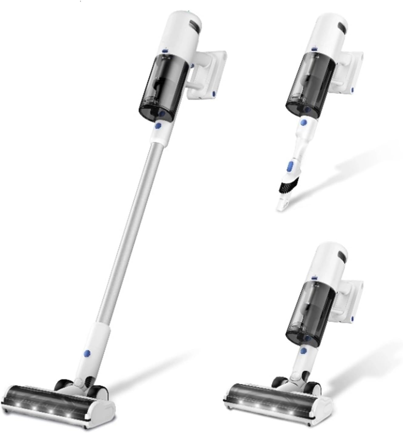 V120 Cordless Vacuum Cleaner | 30Kpa Suction | Compatible With INSE V120 60mins Runtime | LED Display | Wireless Home Cleaning(V120 Blue-white)