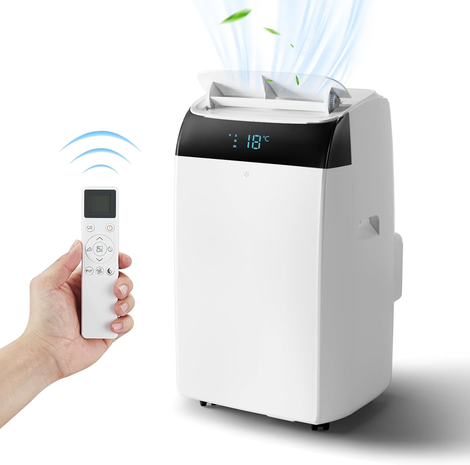 PULLAFUN 14,000 BTU Portable Air Conditioner,Powerful Cooling up to 750 Sq.Ft,3-in-1 with Dehumidifier & Fan, Energy Efficient, Ultra-Quiet Operation, Remote Timer Control for Home, Office, School