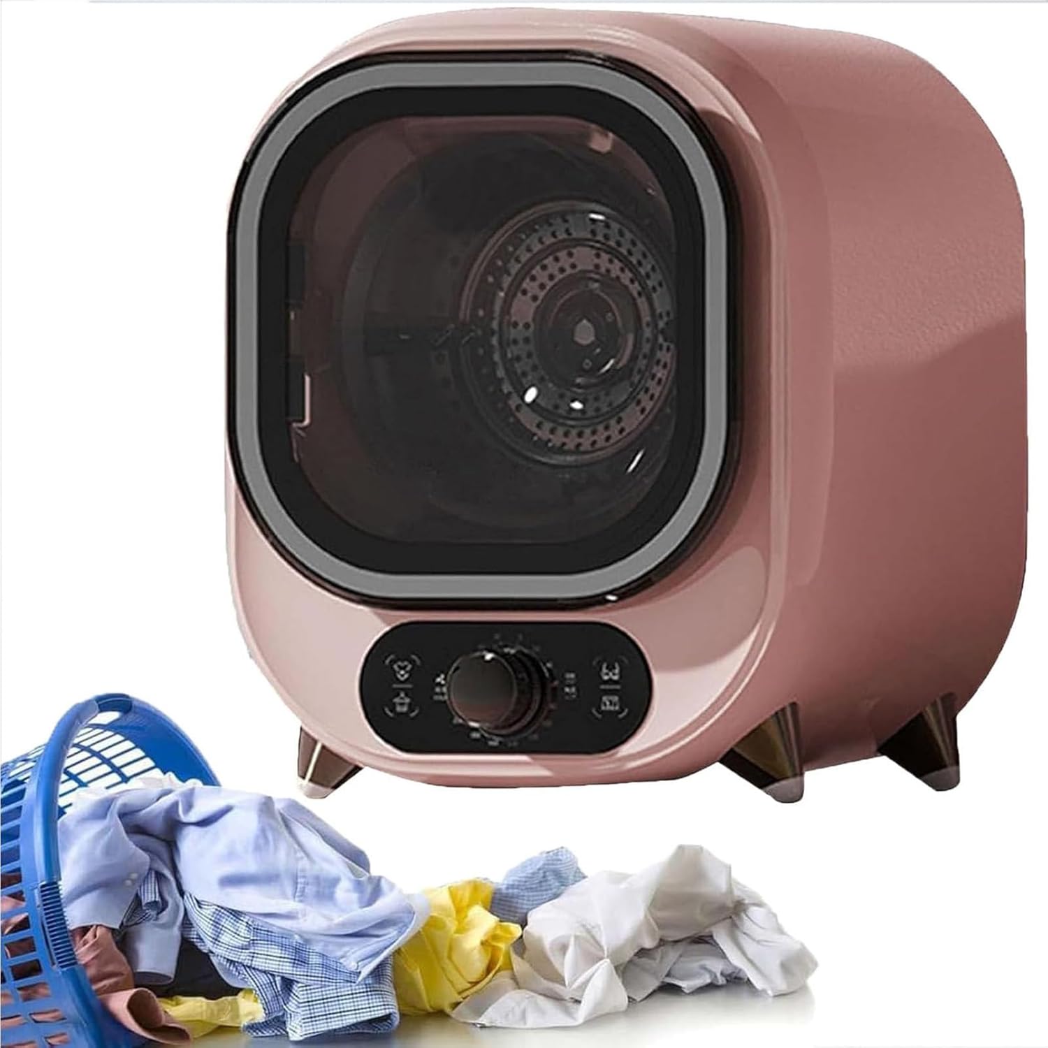 Portable Electric Clothes Condenser Dryer,with Dual Temperature Control Probe,Small Condenser Dryer With 0.8kg Load Capacity,Stainless Steel Tub,for Home, Apartments and RVs Compact(C)