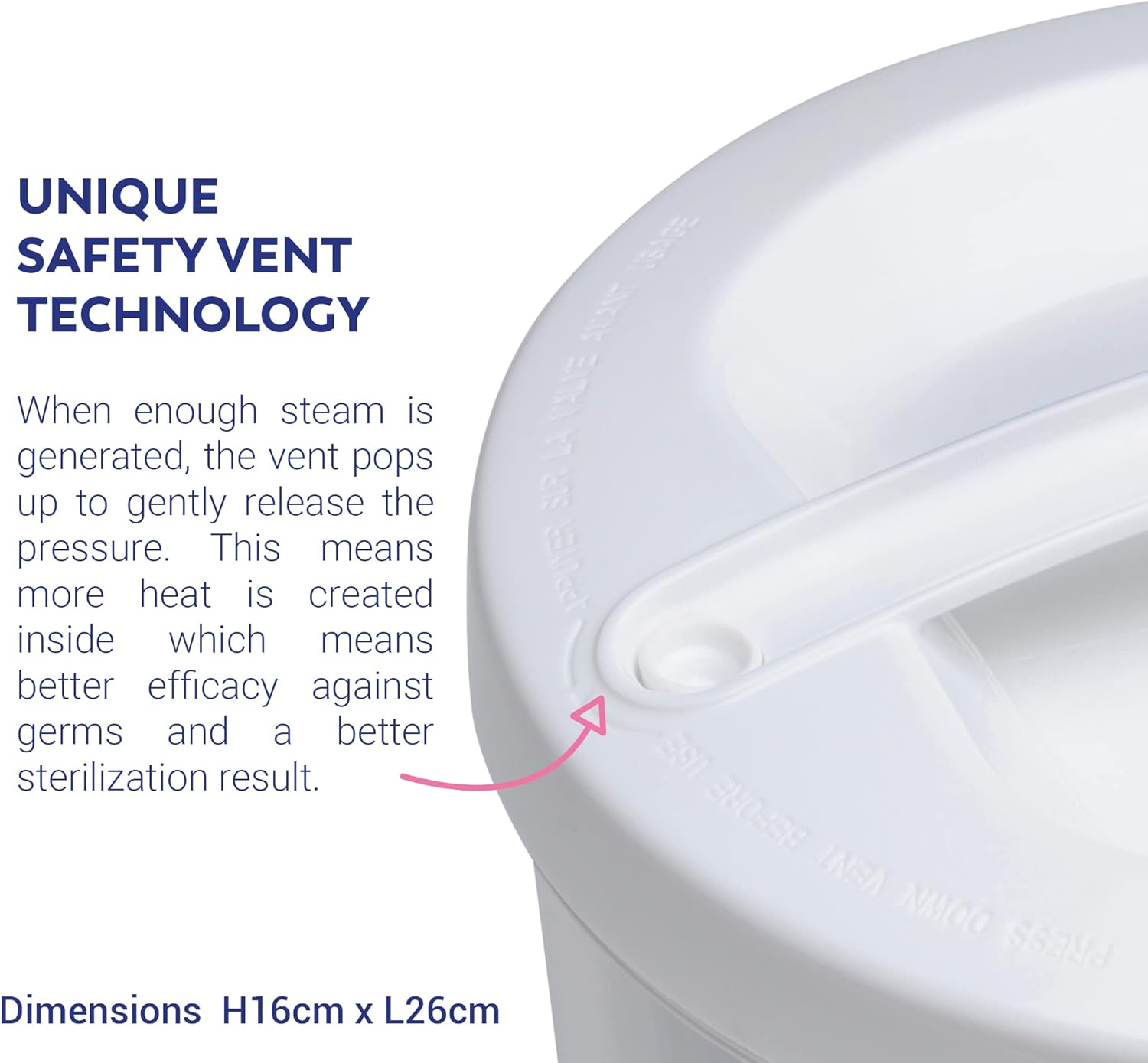 Milton 8371239 Combi Microwave Or Cold Water Steriliser, 26x26x16 cm (Pack of 1), White