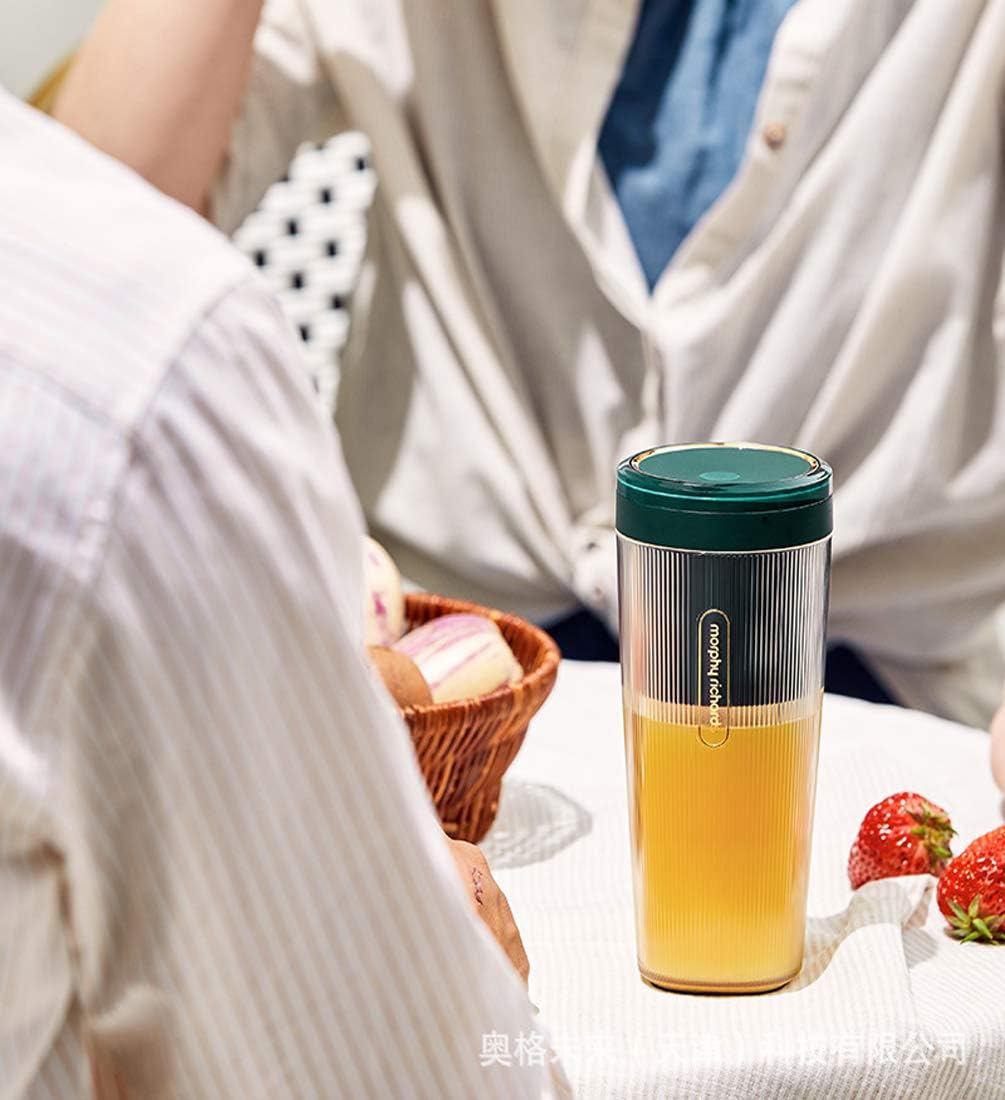 Portable Blender, Mini Blender Smoothie Maker with USB Rechargeable Electric Blender Professional Commercial for Vegetables and Fruit Smoothie Maker Blender Food Processor 2400Mah 300Ml,Green