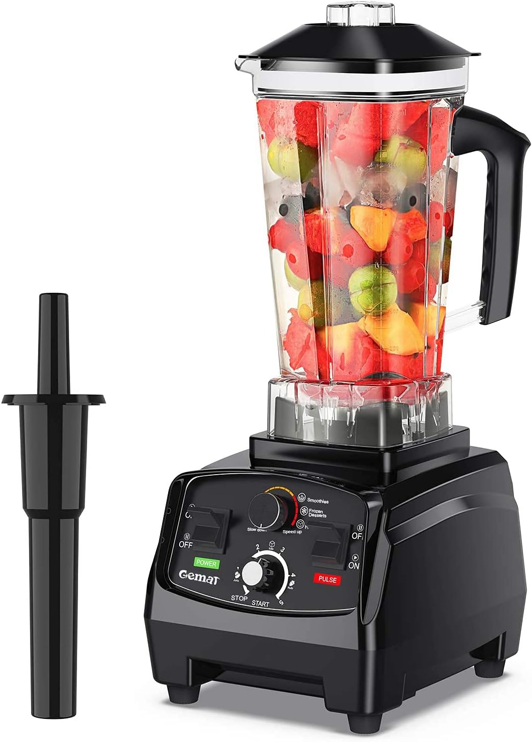 Professional Countertop Blender with 1400-Watt Base, Smoothie Blender,Built-in Timer,High Power Blender 2L Cups for Frozen Drinks,Shakes and Smoothies