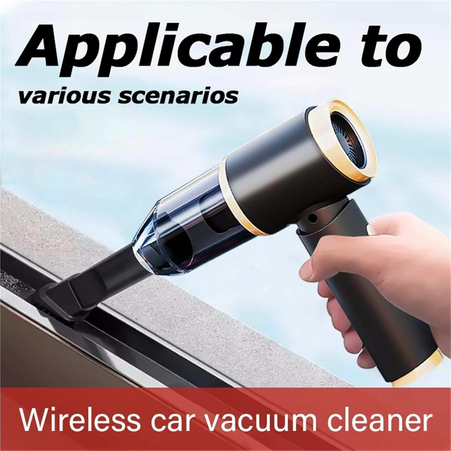 Wireless Vacuum Cleaner, Portable Multi-Function car and Home Dual-use USB Rechargeable Cordless Vacuum Cleaner(Pink)