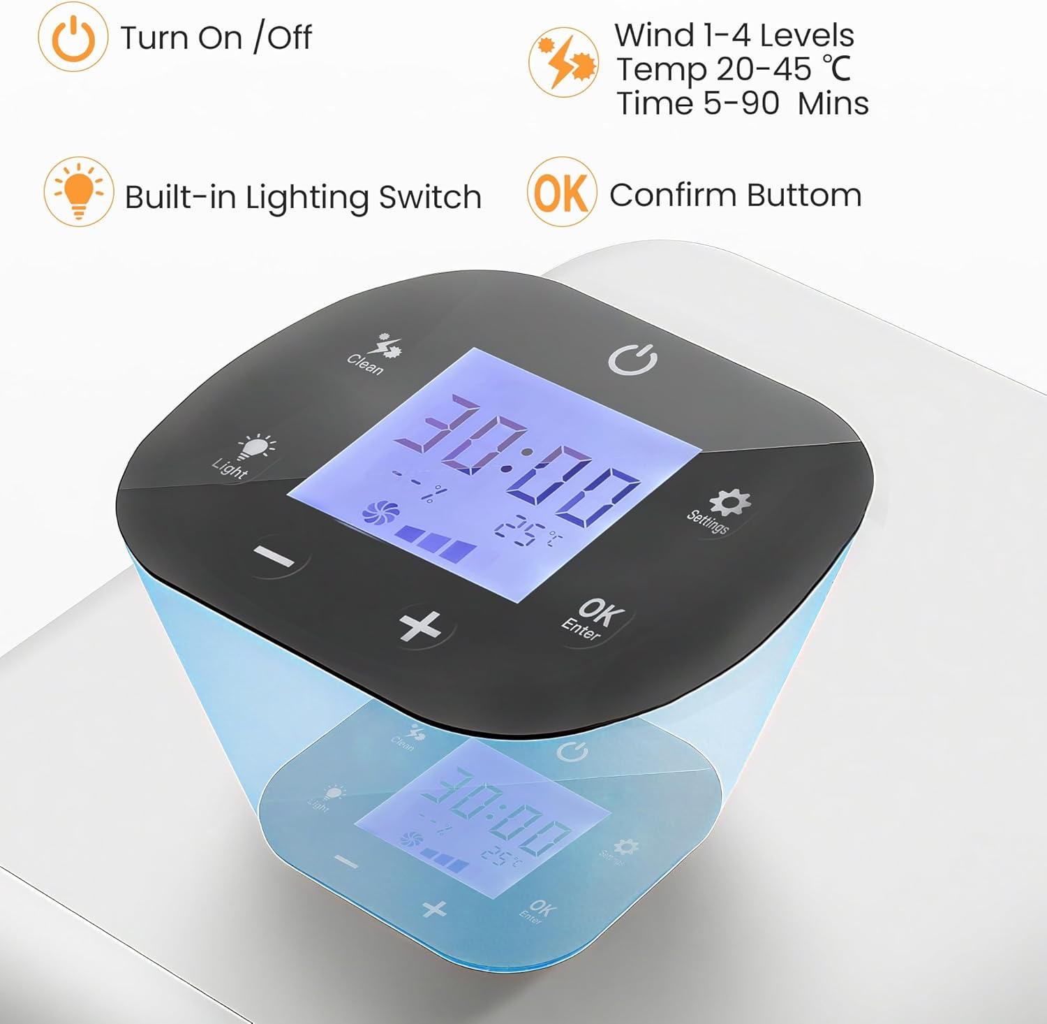 Smart Pet Dryer Box for Cats & Small Dogs: 65L Large Capacity Drying Machine, Ultra-Quiet 50dB Hair Dryer for Pets with Adjustable Temp, Portable Dog Cat Dry Box for Grooming