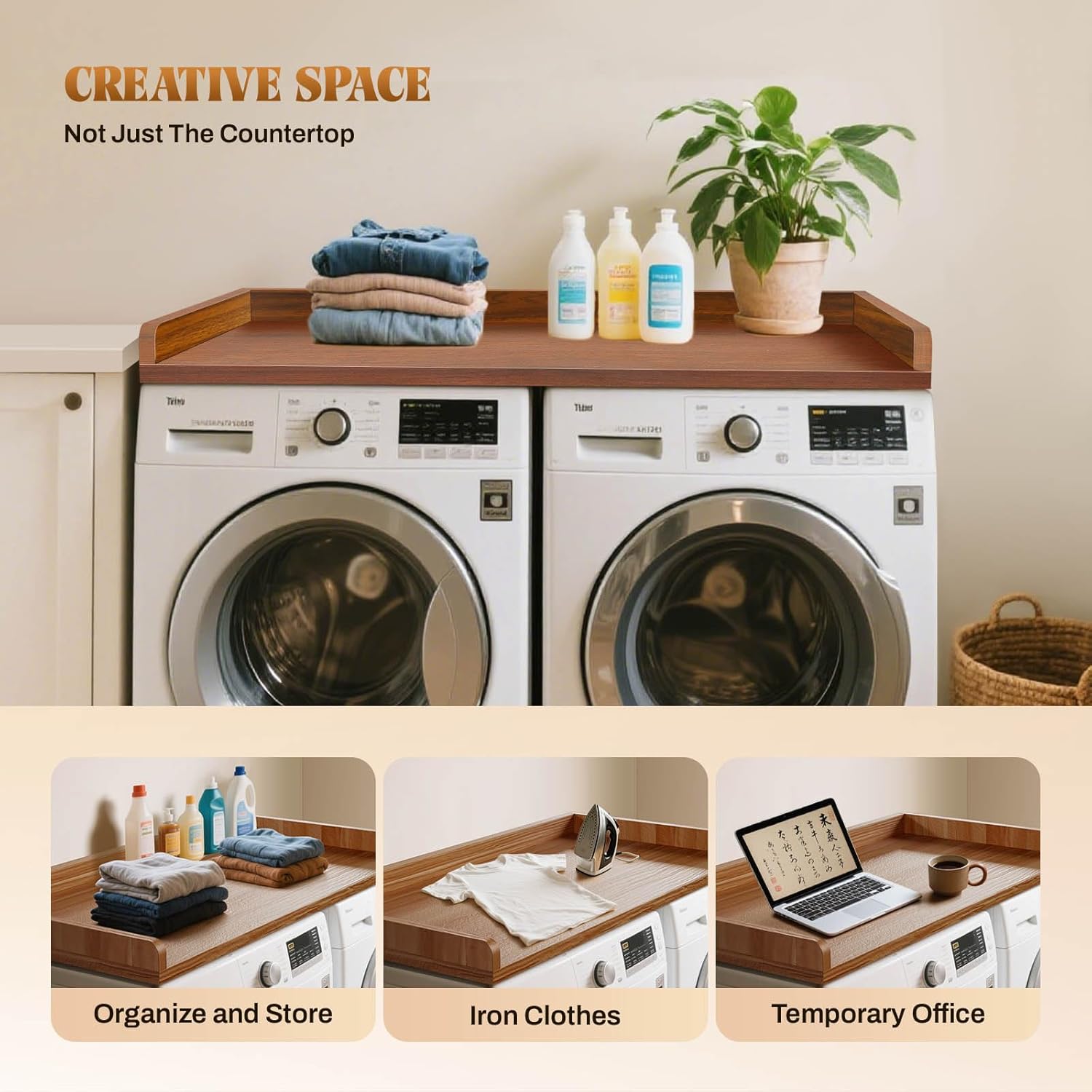 GCCSJ Washer Dryer Countertop, 54