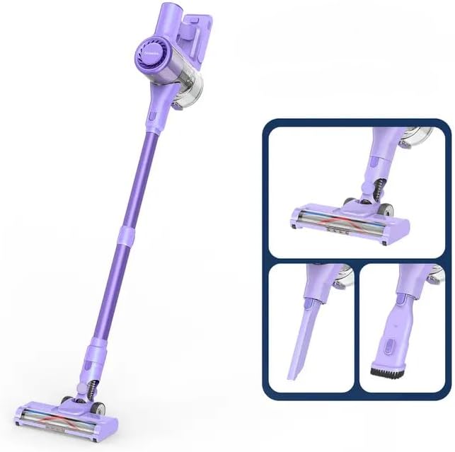 Generic Cordless Vacuum Cleaner with 28Kpa Suction, 380W Brushless Motor, 50 Min Runtime, Home Cleaning Companion (New Purple)