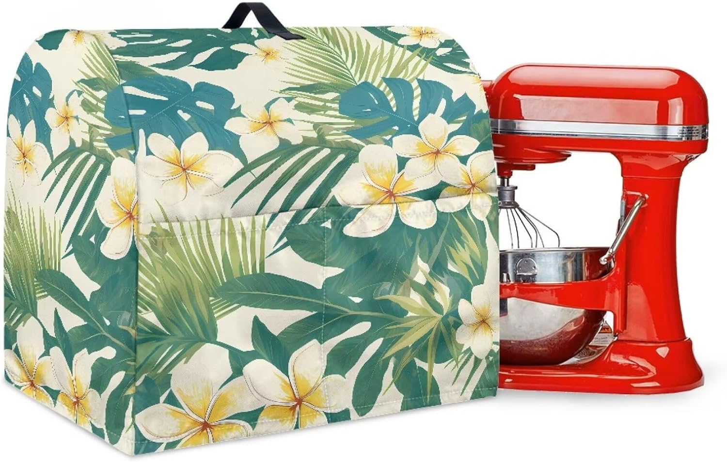Stand Mixer Organizer, Stand Mixer Cover with Hook Portable Blender Covers Waterproof Sturdy Acessories Covers Fashion Kitchen Attachments Kitchen Accessories Tropical Leaves