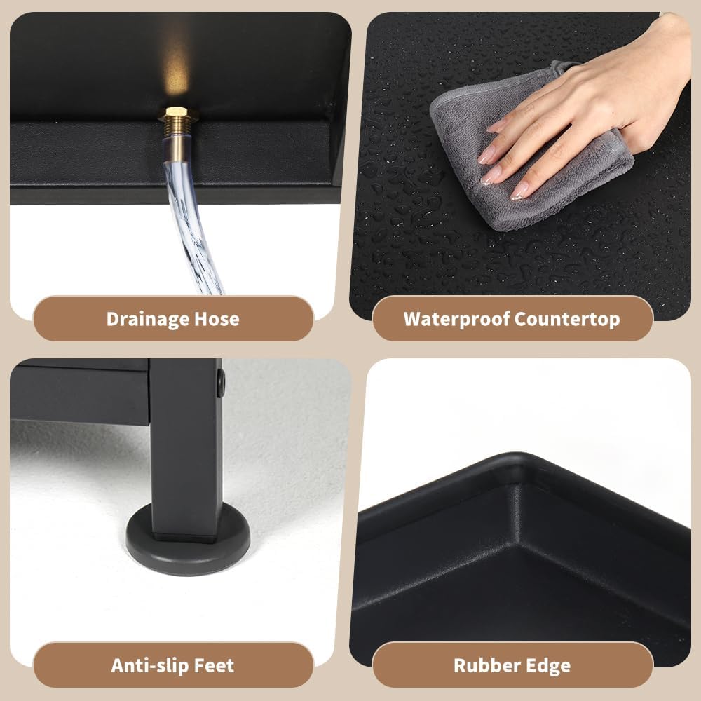 Washer and Dryer Pedestals, 29” Heavy Duty Laundry Pedestal with Storage Cabinet and Laundry Basket Shelf, Universal Washing Machine Stand, 700 LBS Capacity, Black