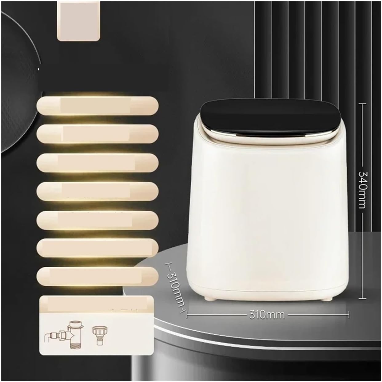 Portable Washing Machine - Wash And Spin Clothing, Underwear, And Socks At Home,for Travel,Camping, RV & Dorms