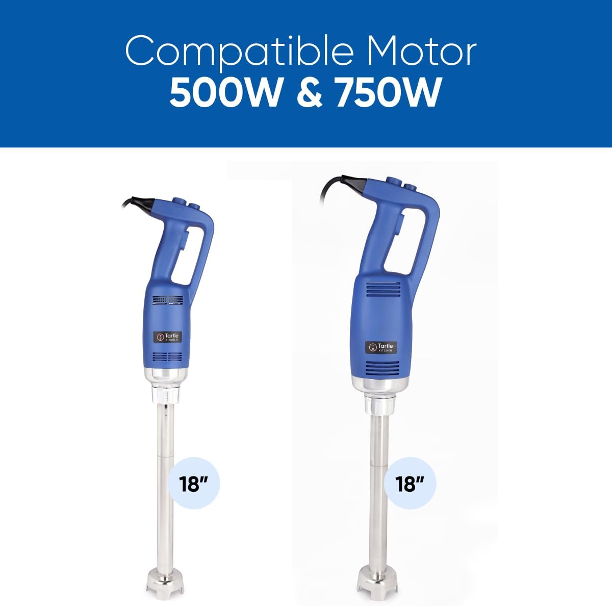 Commercial Electric Immersion Blender Heavy Duty Removable shaft ONLY- 350W, 500W & 750W compatible (18in)