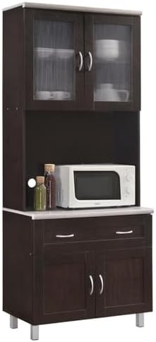 HODEDAH IMPORT Kitchen Cabinet, Chocolate