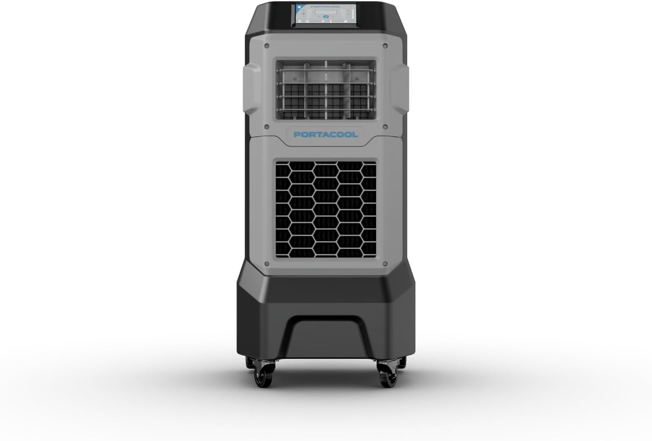 Portacool Apex 500 (PACA05001A1) – Wi-Fi Enabled High Velocity Portable Evaporative Cooler for 500 sq. ft. with up to 55-foot Reach, Oscillating Louvers, Programable, 13 Gallon Reservoir, Variable Spd