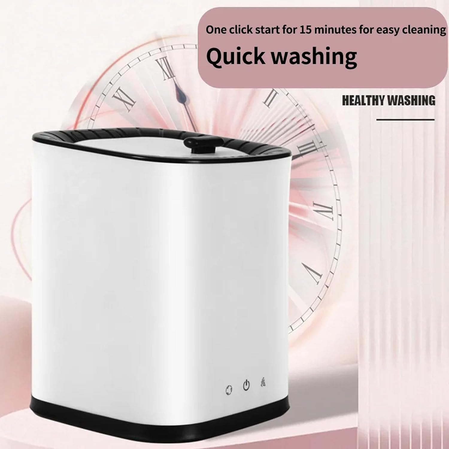 Mini Portable Washing Machine, Efficiently Cleans Small Items Washer for Travel Apartment Dorm