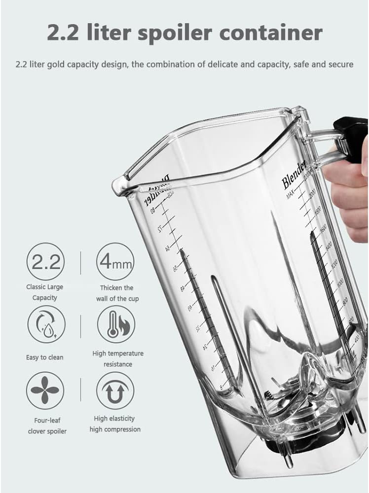 Blending Ice Crusher, Countertop Blender 1500W, High Power High Speed Blender for Crushing Ice, Frozen Desserts, Soups