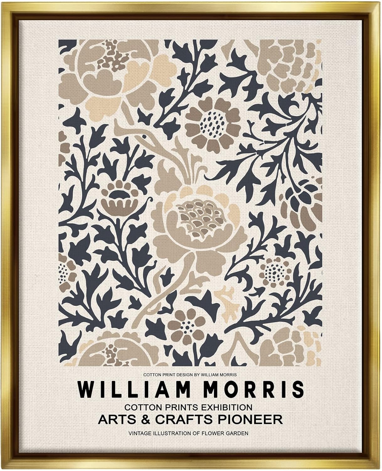 Stupell Industries Flower Blossom Silhouettes Pattern Exhibition Flyer, Design by Ros Ruseva