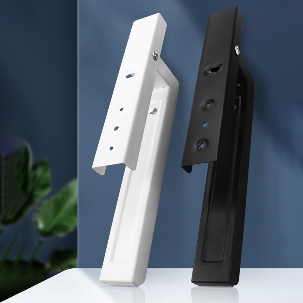 2PCS Wall-Mounted Microwave Brackets Heavy Duty Foldable Adjustable Stainless Steel Space-Saving Kitchen Wall Storage 25kg Load Rustproof Ventilated Oven Mounting Hardware(white)