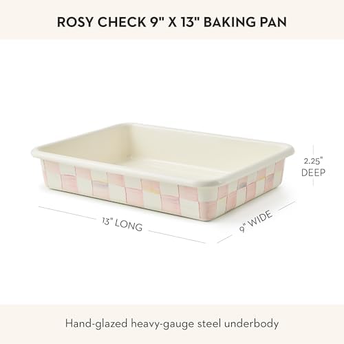 MACKENZIE-CHILDS Enamel Baking Pan for Oven, Rectangular Oven Pan, 9