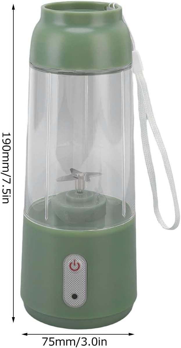 flexman Portable Blender, 300ML USB Charging Wireless Washable Blender with Stainless Steel Blade for Smoothies, Protein, Shakes, Latest Juices, Baby Food (B)