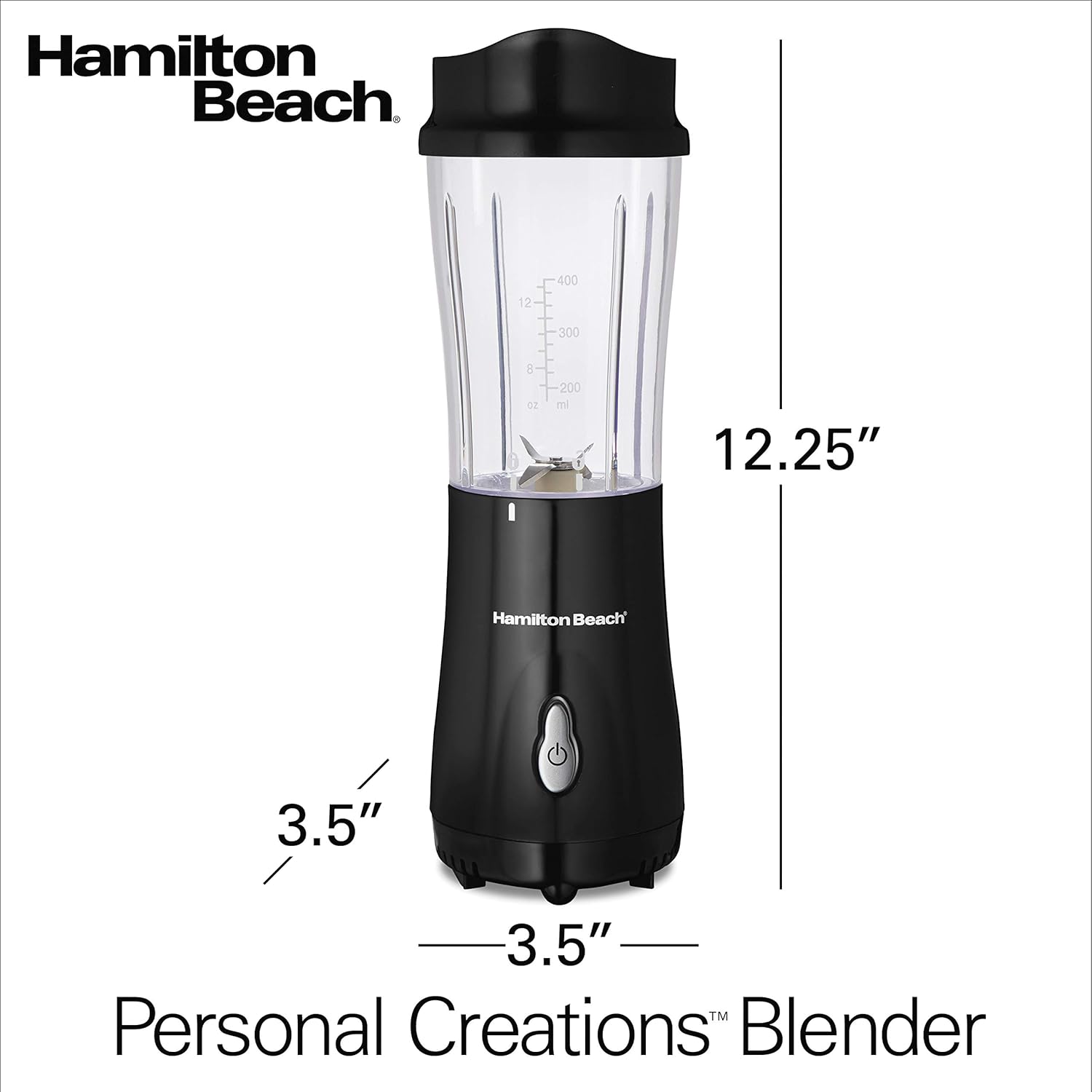 Hamilton Beach 51101B Personal Blender with Travel Lid, Black