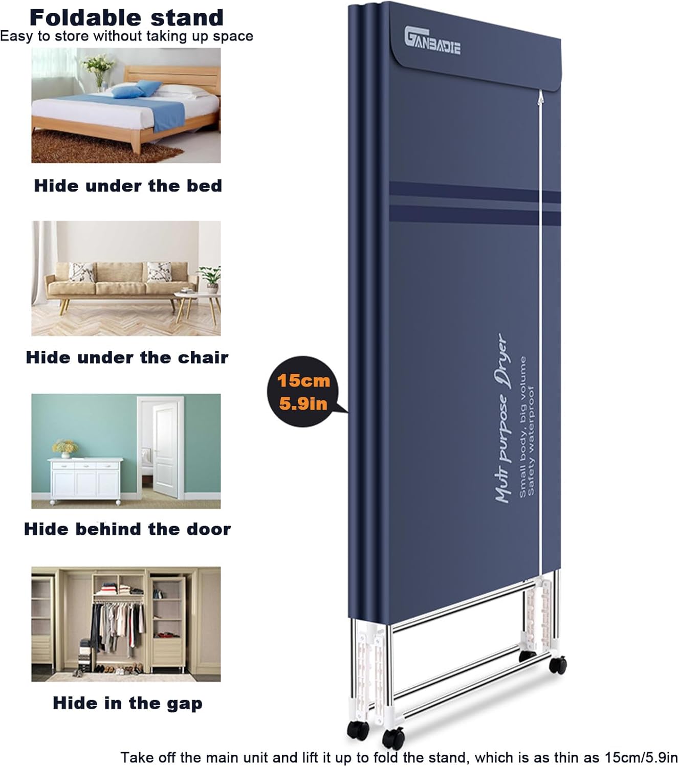 Heated Drying Rack,Electric Clothes Dryer with Remote Control and Timer, Indoor Foldable Electric Clothes Airer Drying Rack, Electric Clothes Drying for Apartments, Families, Dormitories