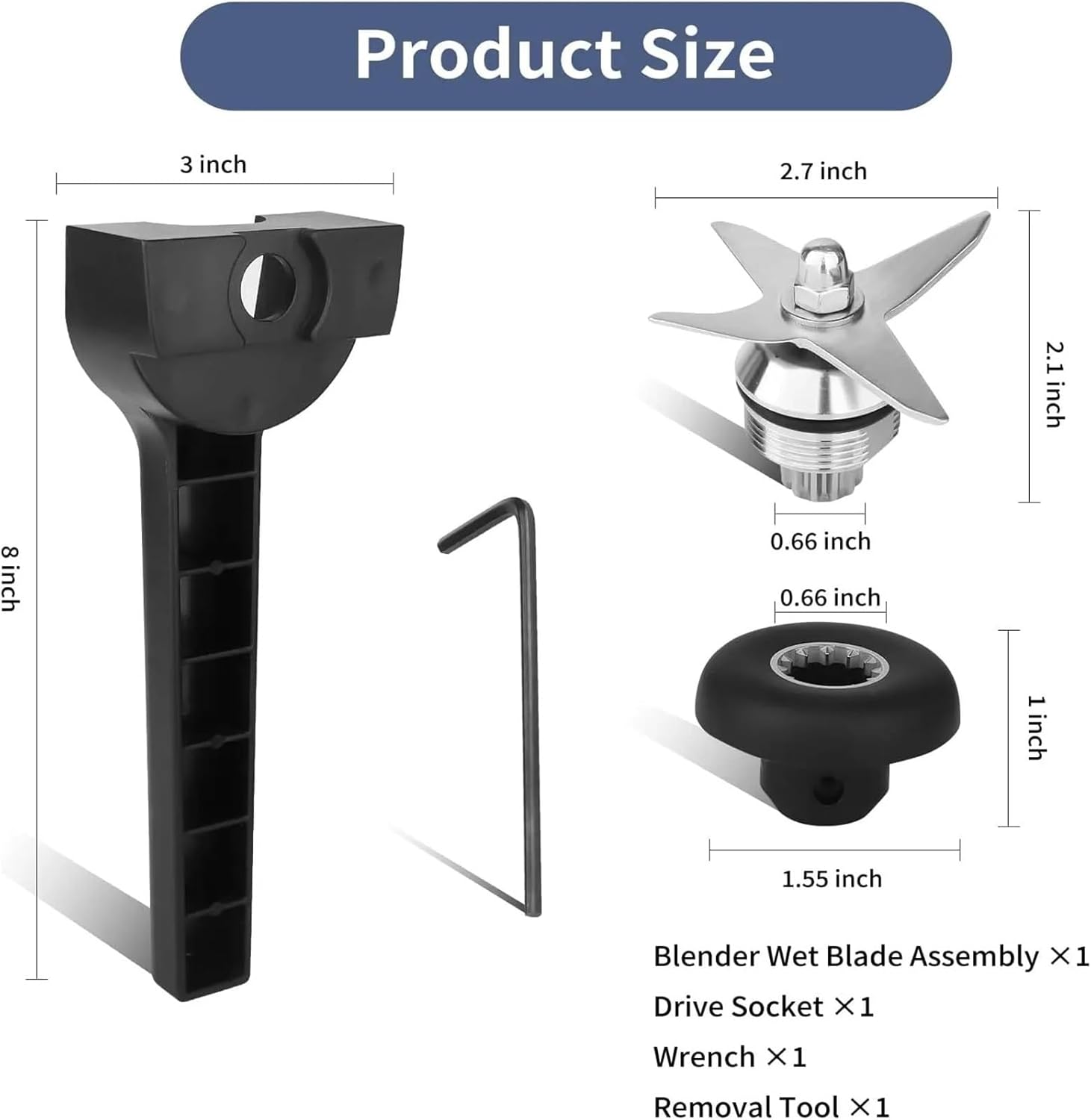 Blender Mushroom Head Drive Wheel Wall Breaker Juicer Accessory, Compatible with Vitamix 5000 5200, 64 oz 48 oz 32 oz Container