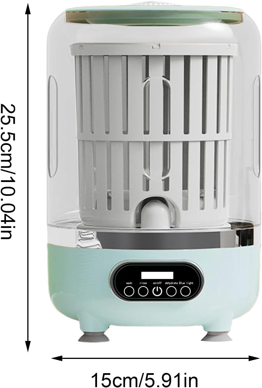 Travel Portable Washes, Mode Small Washing Machine with Rotate Basket, Efficient Laundry Performance Washer for Bras Baby Clothes Socks T Shirts Underpants Travel Camping Bathroom