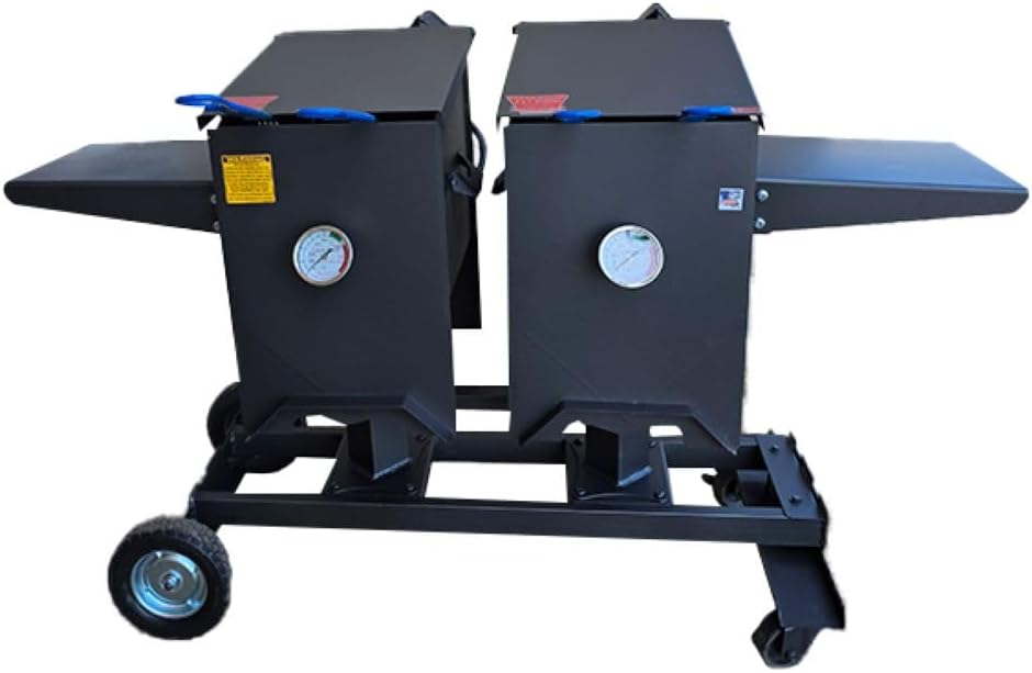 R&V WORKS FF4 12-Gallon 4-Basket Divided Fryer Made From Carbon Steel Material