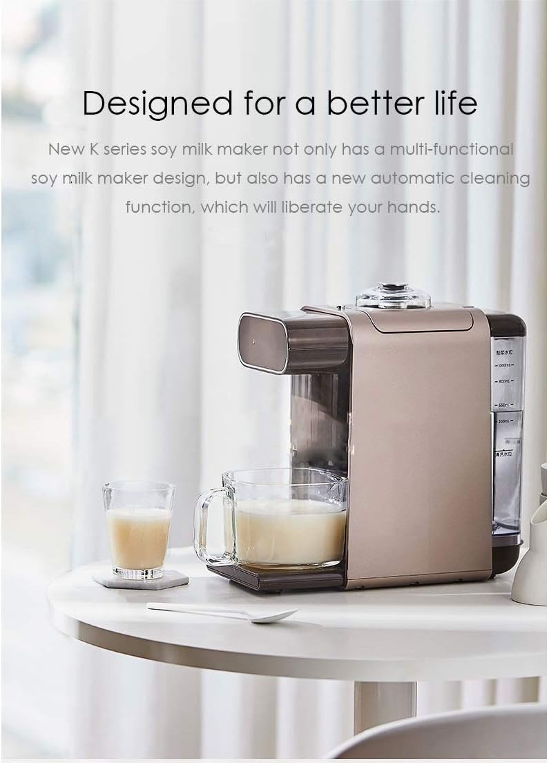 Unmanned SoyMilk Maker Smart Touch Automatic Cleaning Soymilk Machine Home Office Coffee Maker Blender Mixer(E)