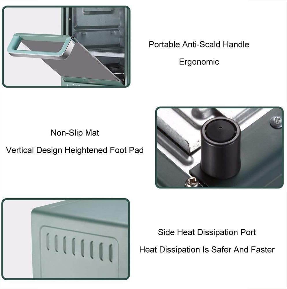 oven mini oven air fryer oven Mini Oven Electric with Light Electric Grill with Adjustable Temperature Control Timer Three-Layer Baking Position Saves More Space 12L Mini Ovens Toaster Oven Air Frye