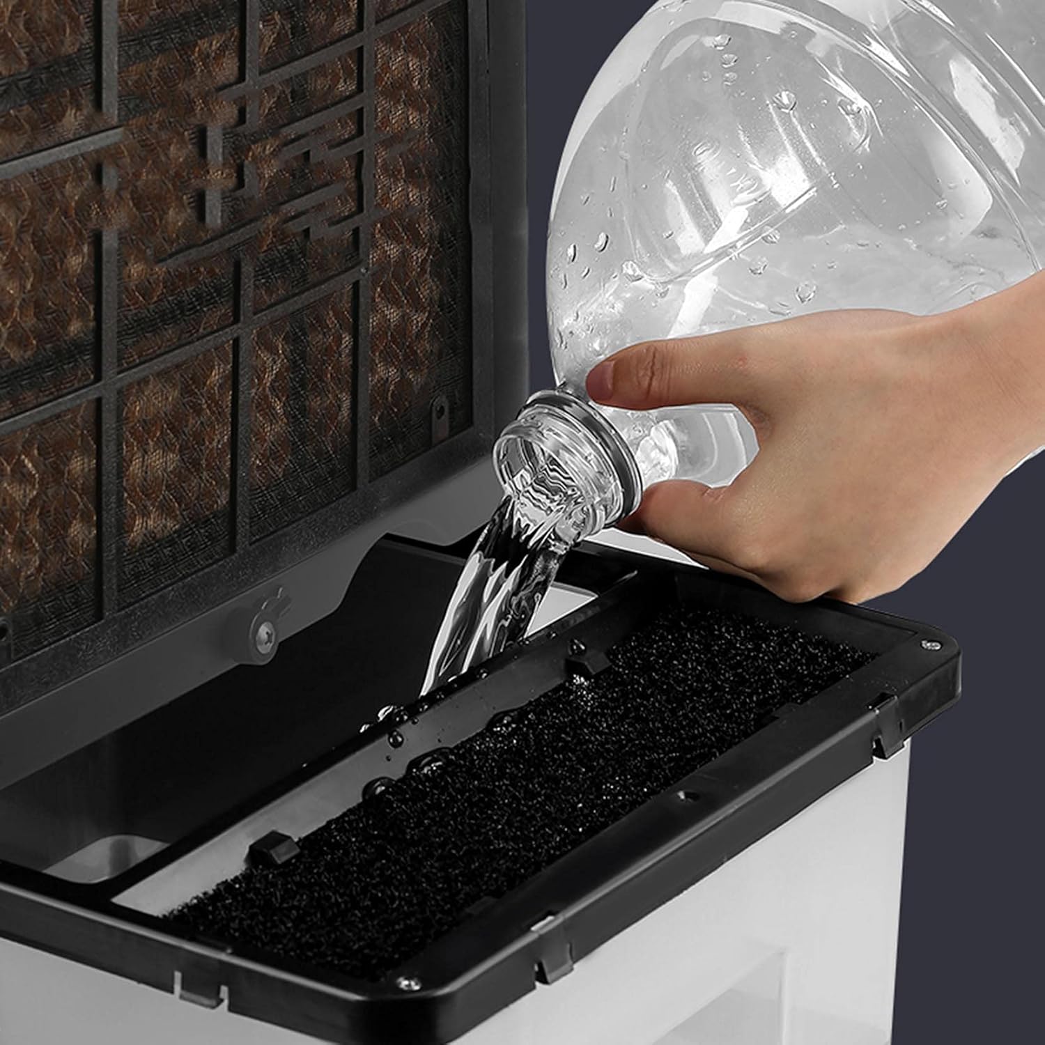 Portable Mobile Air Conditioner Air Cooler Fan for Home with Remote Control & LCD Display - Timer Function,3 Speeds,3 Wind Settings & Oscillation-Pink A