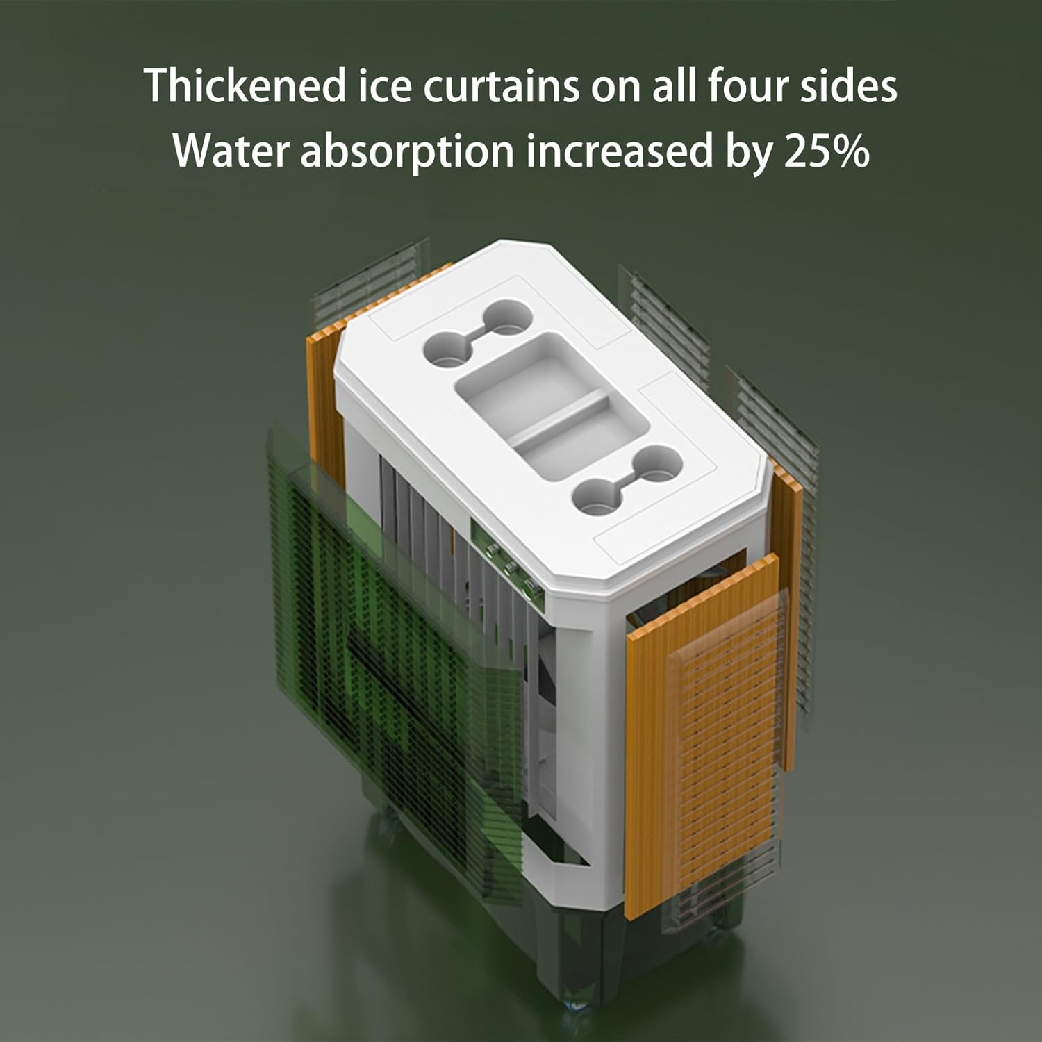 Industry Evaporative Cooler, Windowless Air Conditioners with Large Water Tank and 4 Ice Pack, Portable Swamp Cooler for Garage Patio