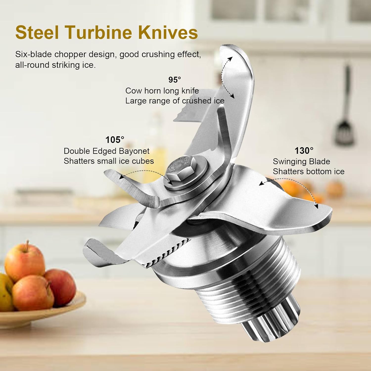 Blender Smoothie Maker 2200 W, With Sound Enclosure, Commercial Jug Blender Mixer, Preset 5 Timings, 0-5 Min Timing, 4-Rib Vortex Technology, For Ice Cubes/Nuts/Juice/Shake