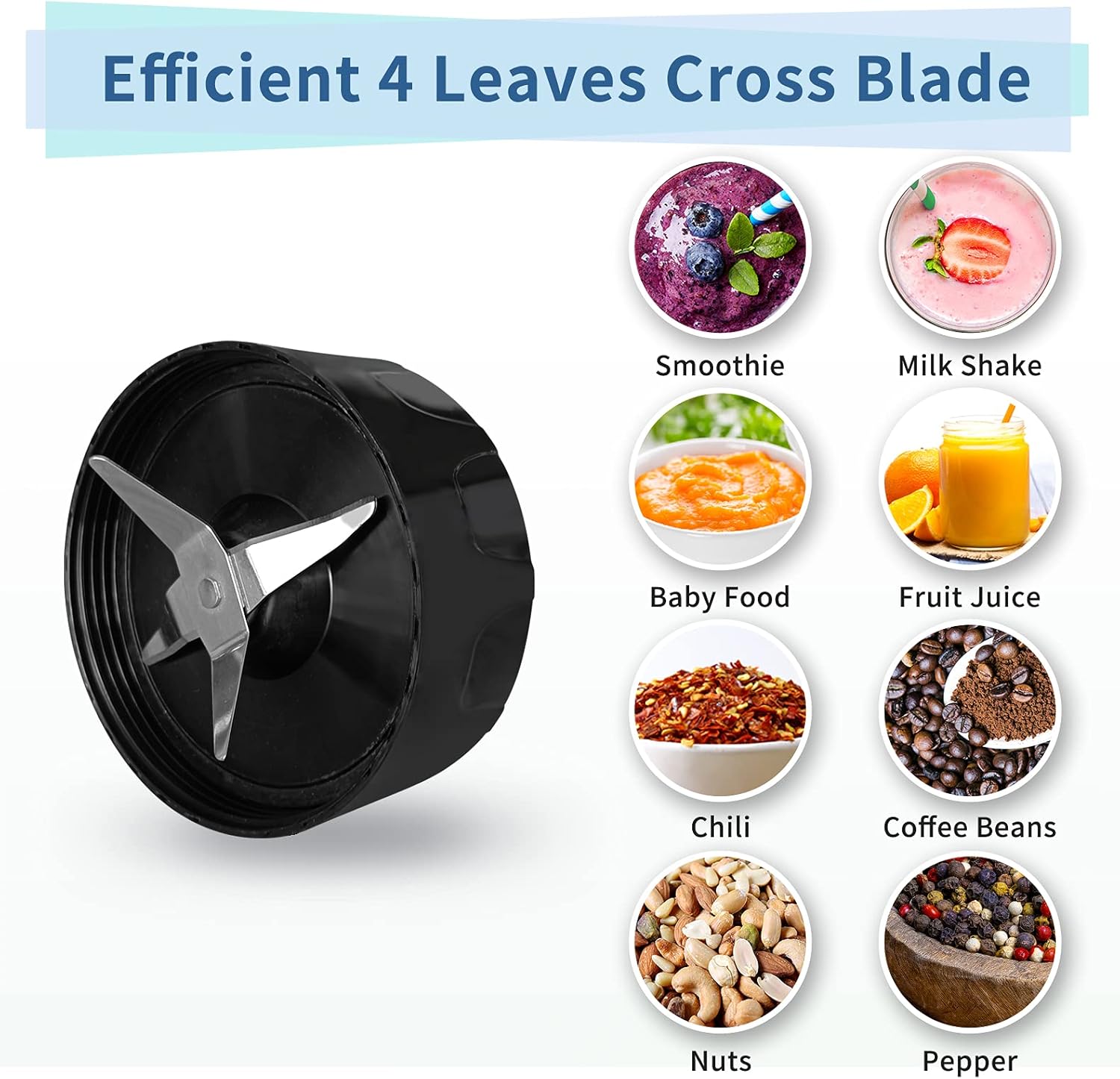 La Reveuse Personal Size Blender 250 Watts Power for Shakes Smoothies Seasonings Sauces with 1 Piece 15 oz Cup,1 Piece 10 oz Mug,BPA-Free (Black)