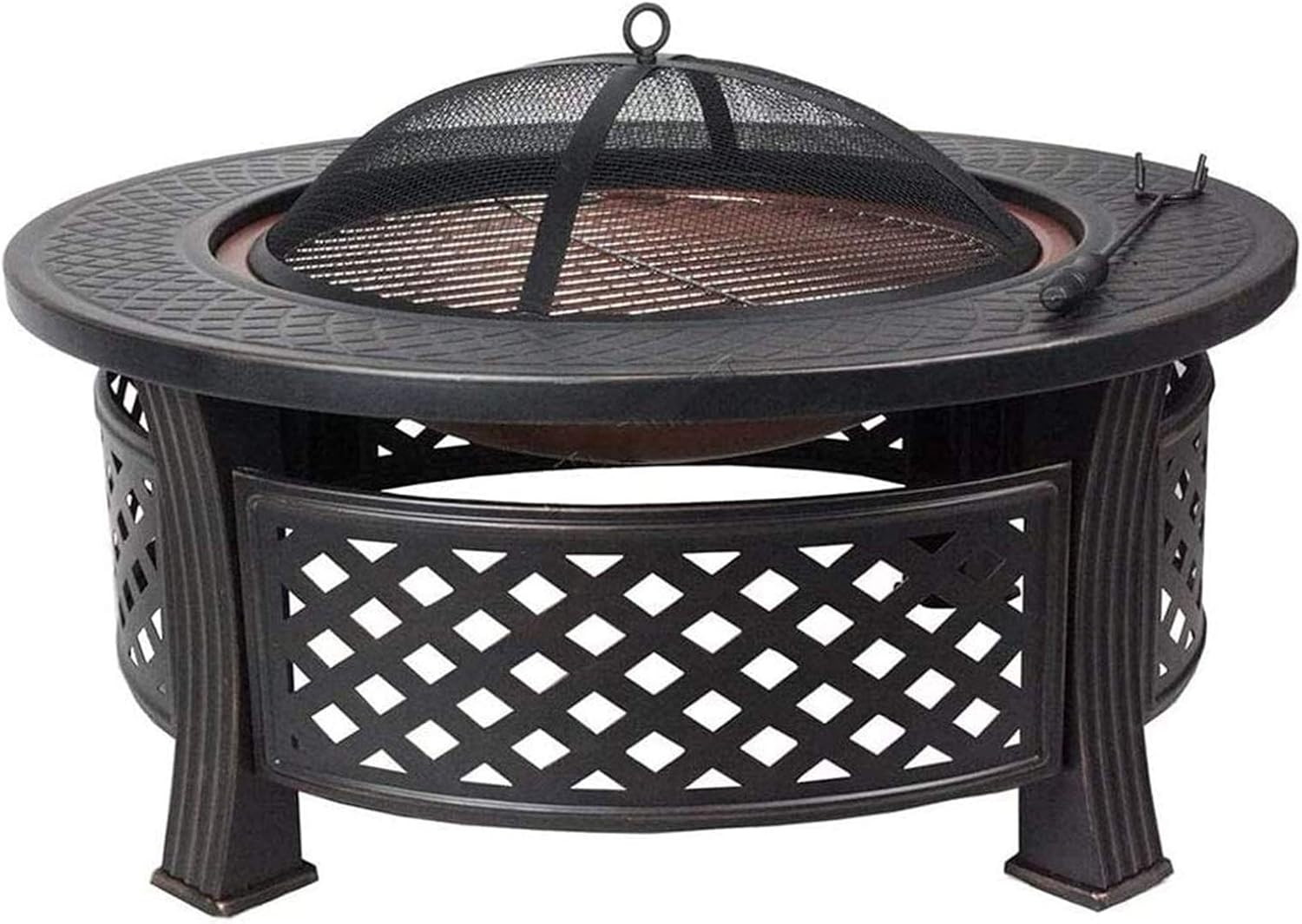 Outdoor Fire Pit Outdoor Fire Pit - 31 Inch Large Bonfire Wood Burning Patio & Backyard Firepit for Outside with Spark Screen