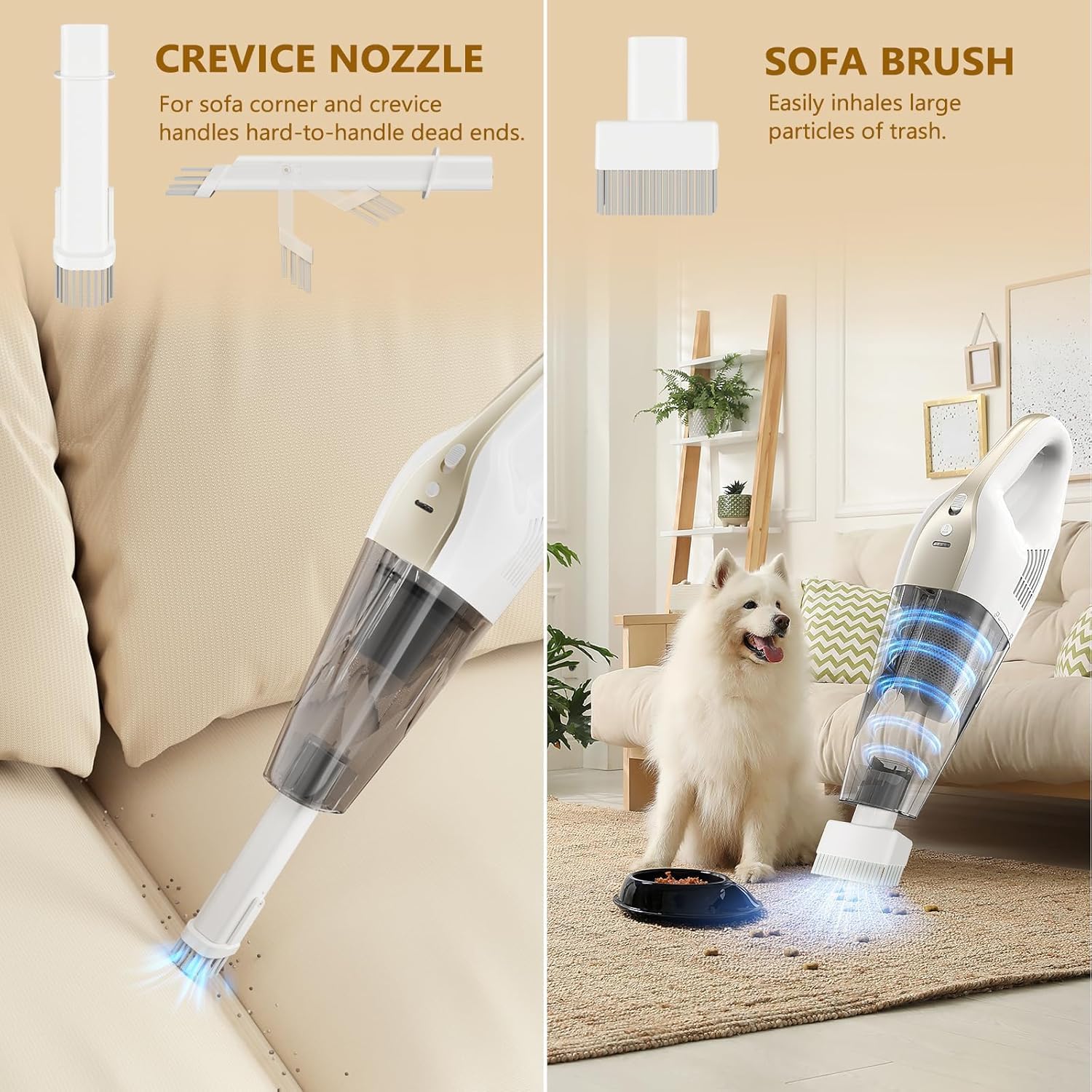 Handheld Vacuum Cordless, 16000Pa 160W Car Vacuum Cleaner with LED Screen,30Min Powerful Hand Held Vacuum Cleaner