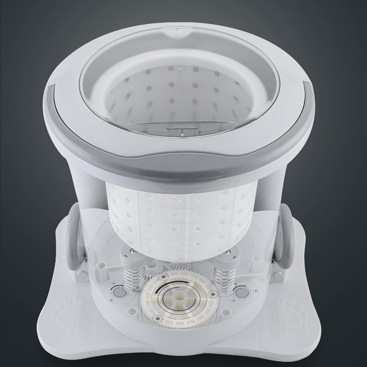 Mini Hand Crank Machine Dehydrator,Portable Hand Crank Washing Machine and Dehydrator for Camping, Dorms - Non-Electric, Manual Mini Dryer for Apartments and Household Use