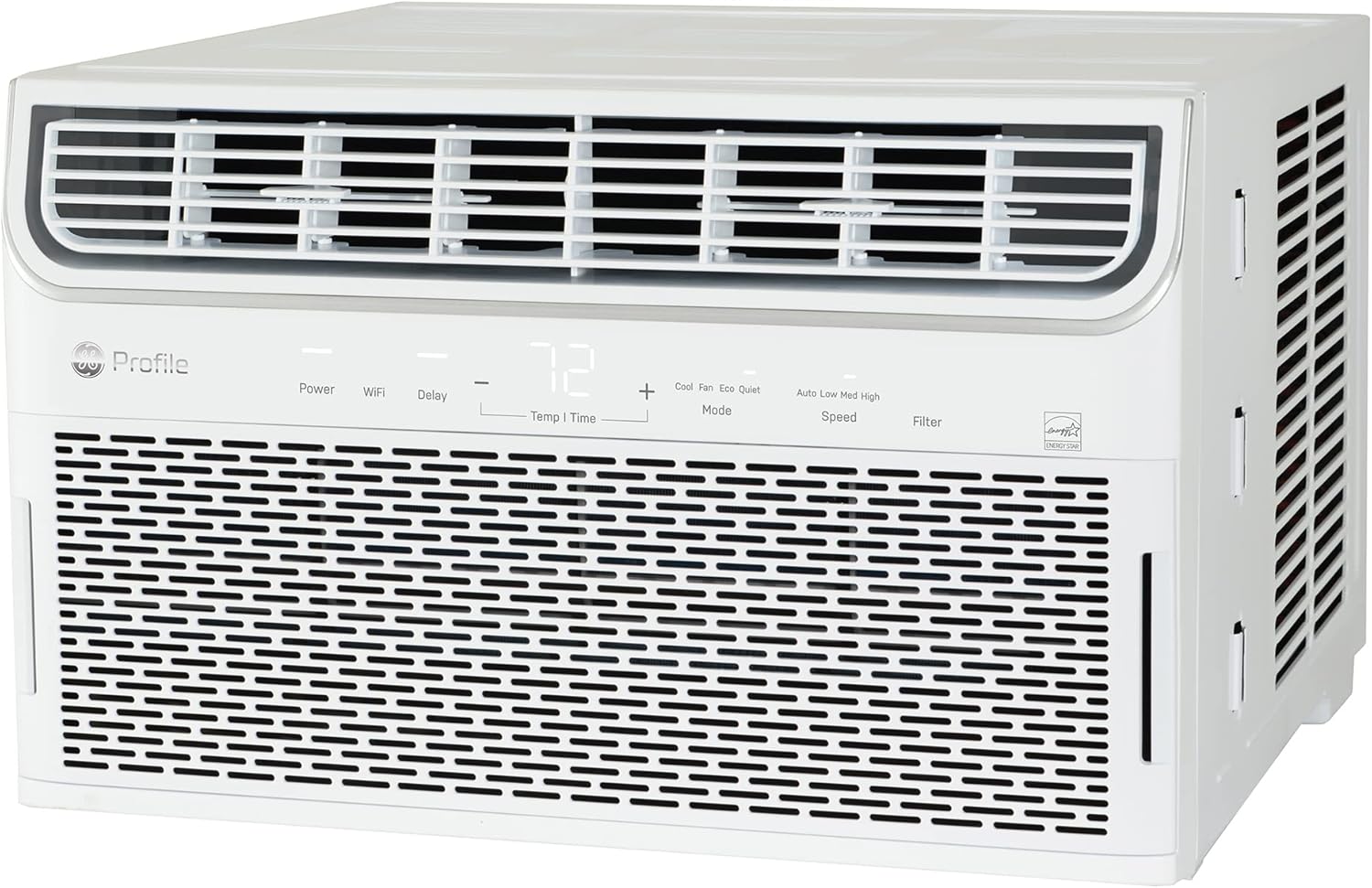 GE Profile Inverter Window Air Conditioner 12,000 BTU, WiFi Enabled, Ultra Quiet, Energy Efficient for Large Rooms, Easy Installation with Included Kit, 12K Window AC Unit, Energy Star, White