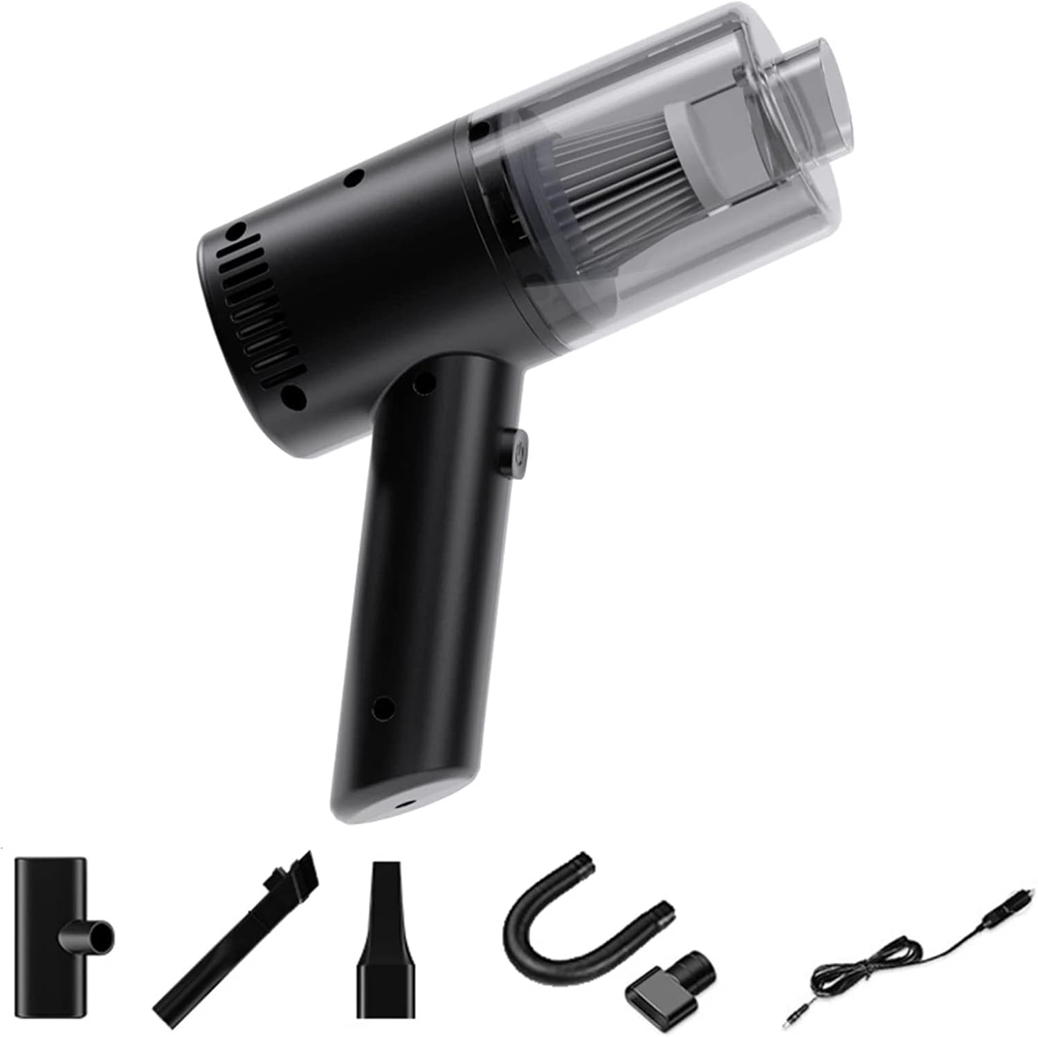 Car Vacuum Cleaner - Car Accessories - Small 12V High Power Handheld Portable Car Vacuum Deep Detailing Cleaning Kit of Car Interior with Wet Or Dry