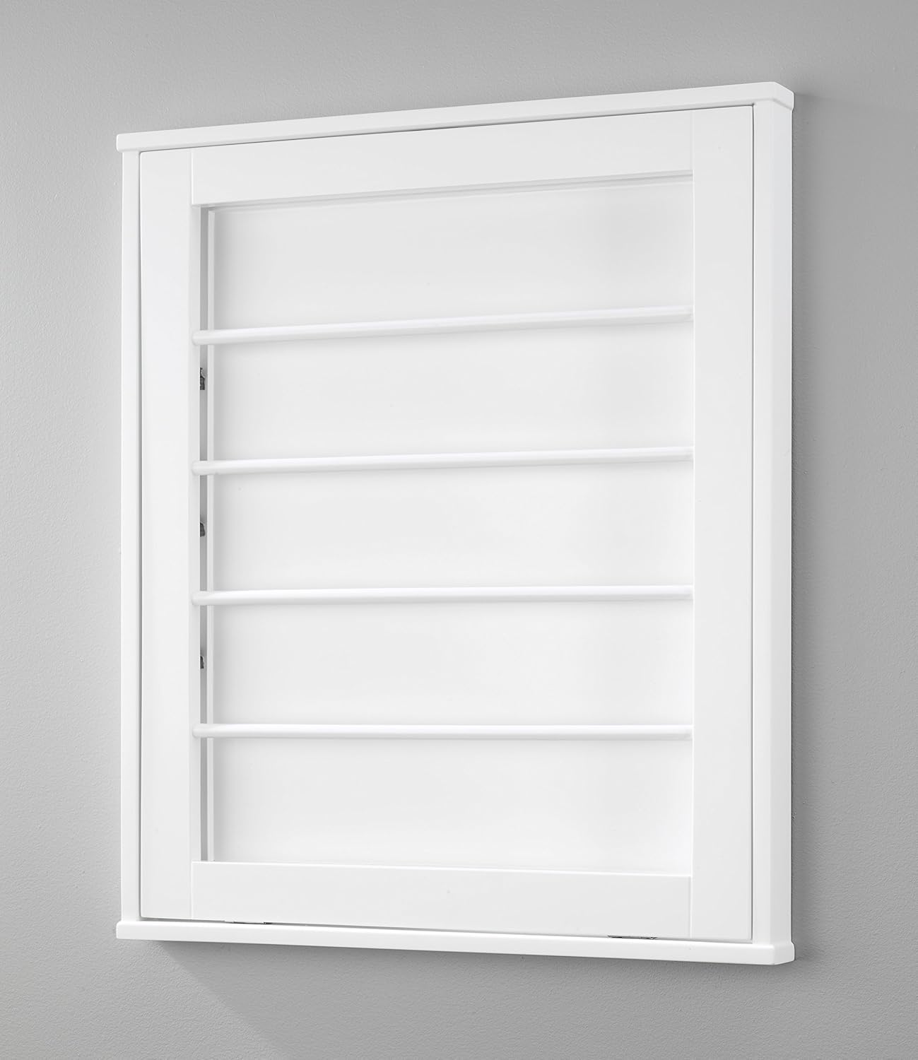 Whitmor MDF, Wood, Steel Wall Mounted Drying Rack for Storage, White