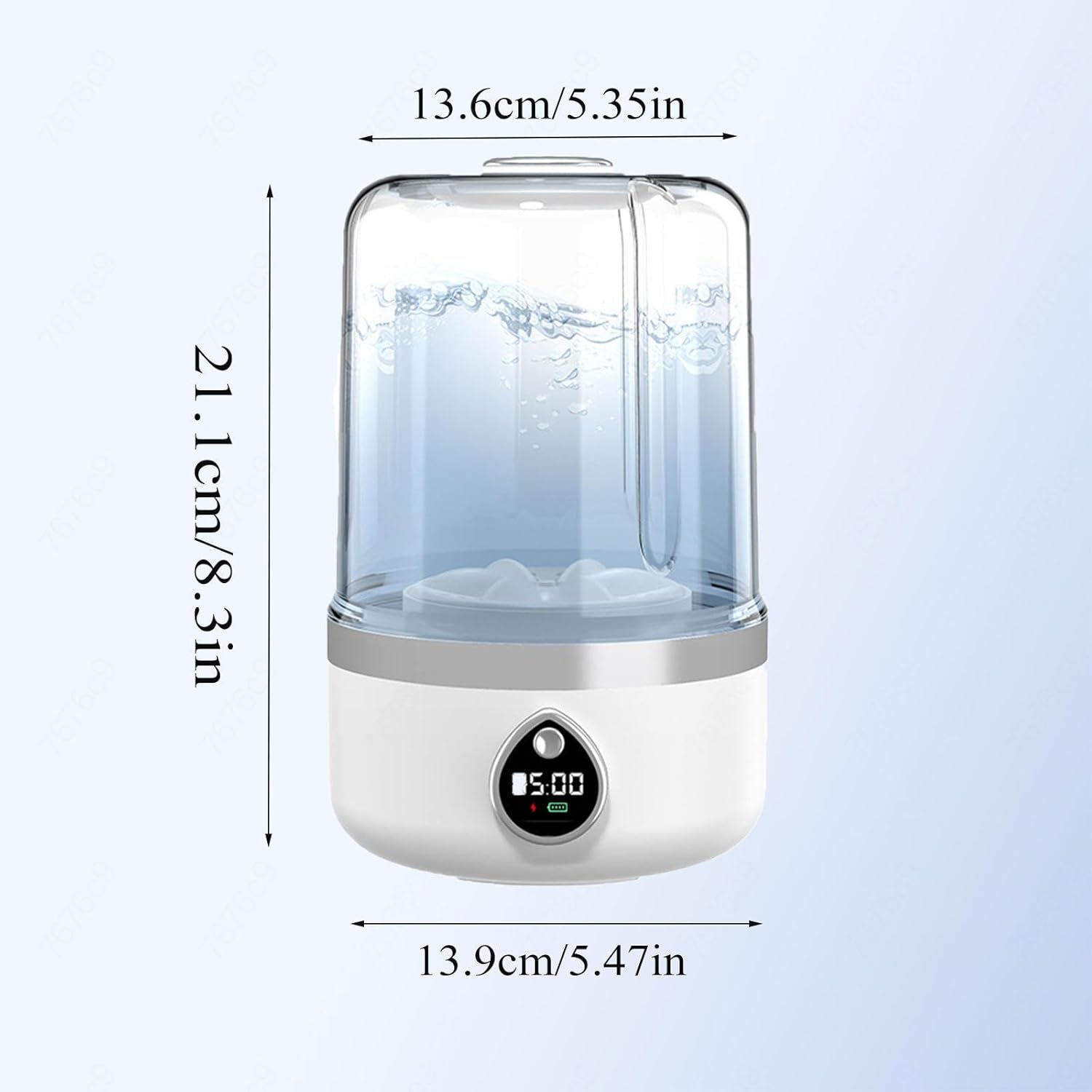 Mini Washing Machine Underwear 360° blue light disinfection 1.5L Portable Mini Washer USB Charging with 2 Modes for Bra, Underwear, Socks