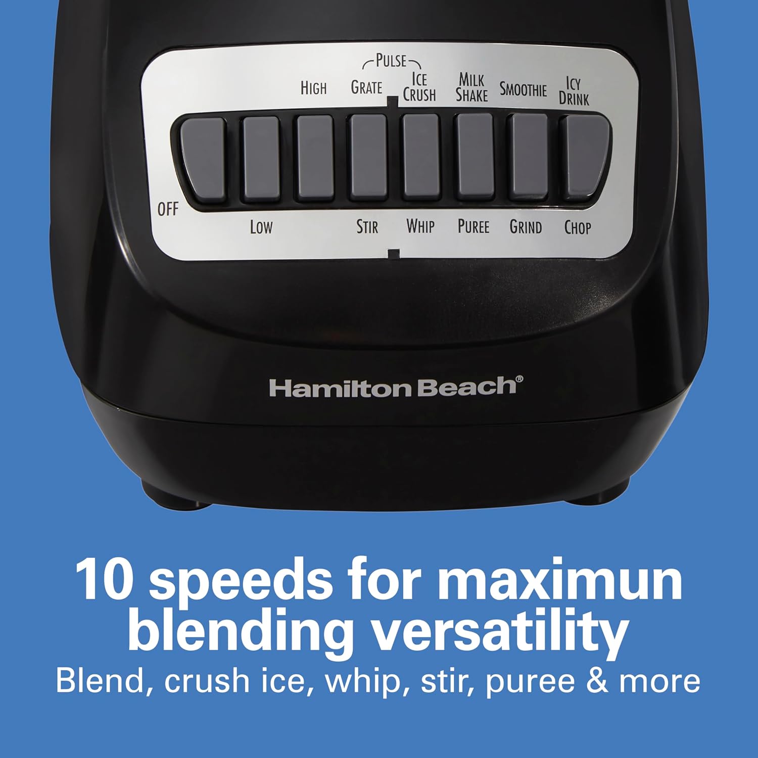 Hamilton Beach Smoothie Blender, 56 oz. Jar, 10 Speeds, Black