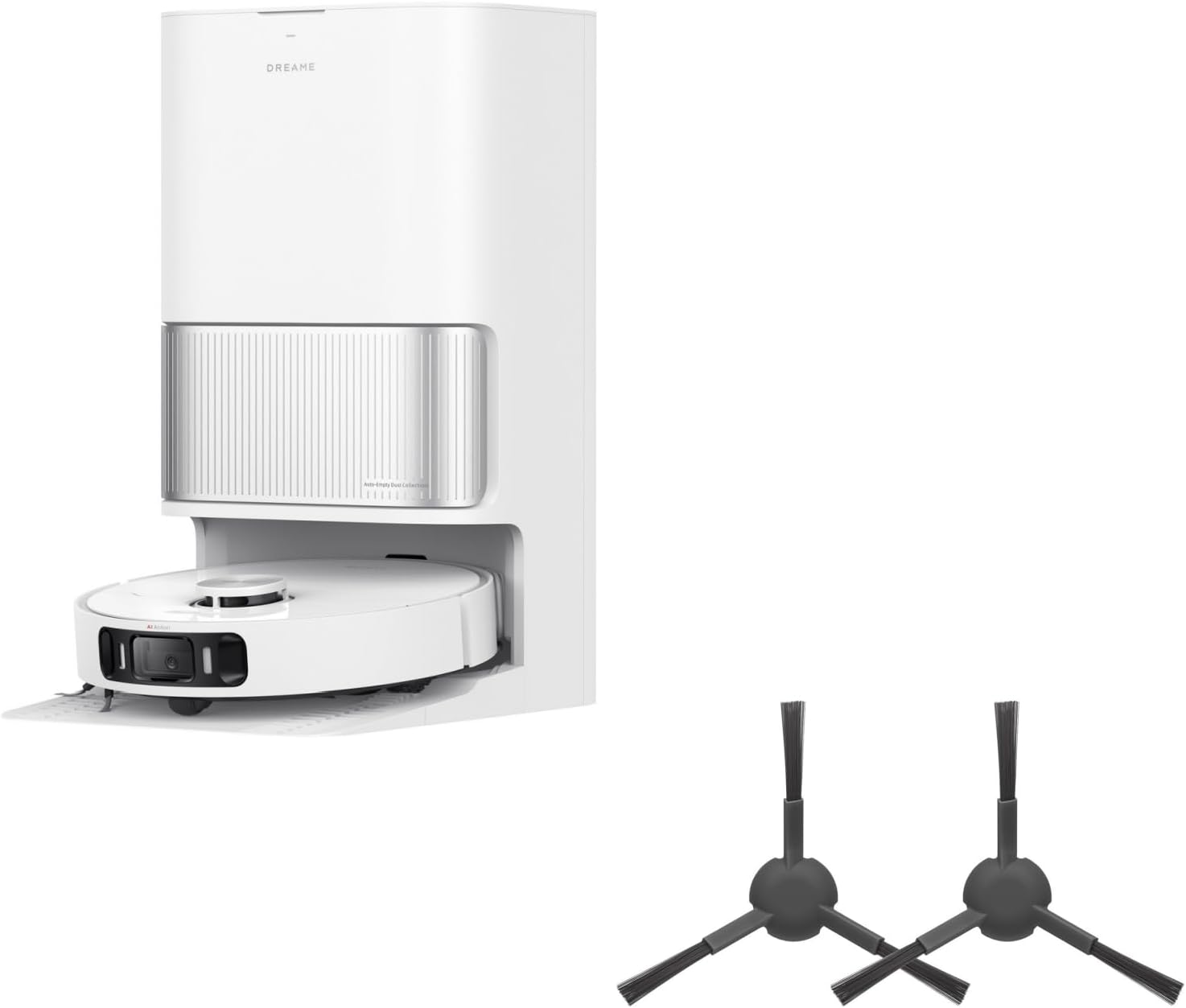 DREAME L40s Ultra AE Robot Vacuum Cleaner (White) and Side Brush