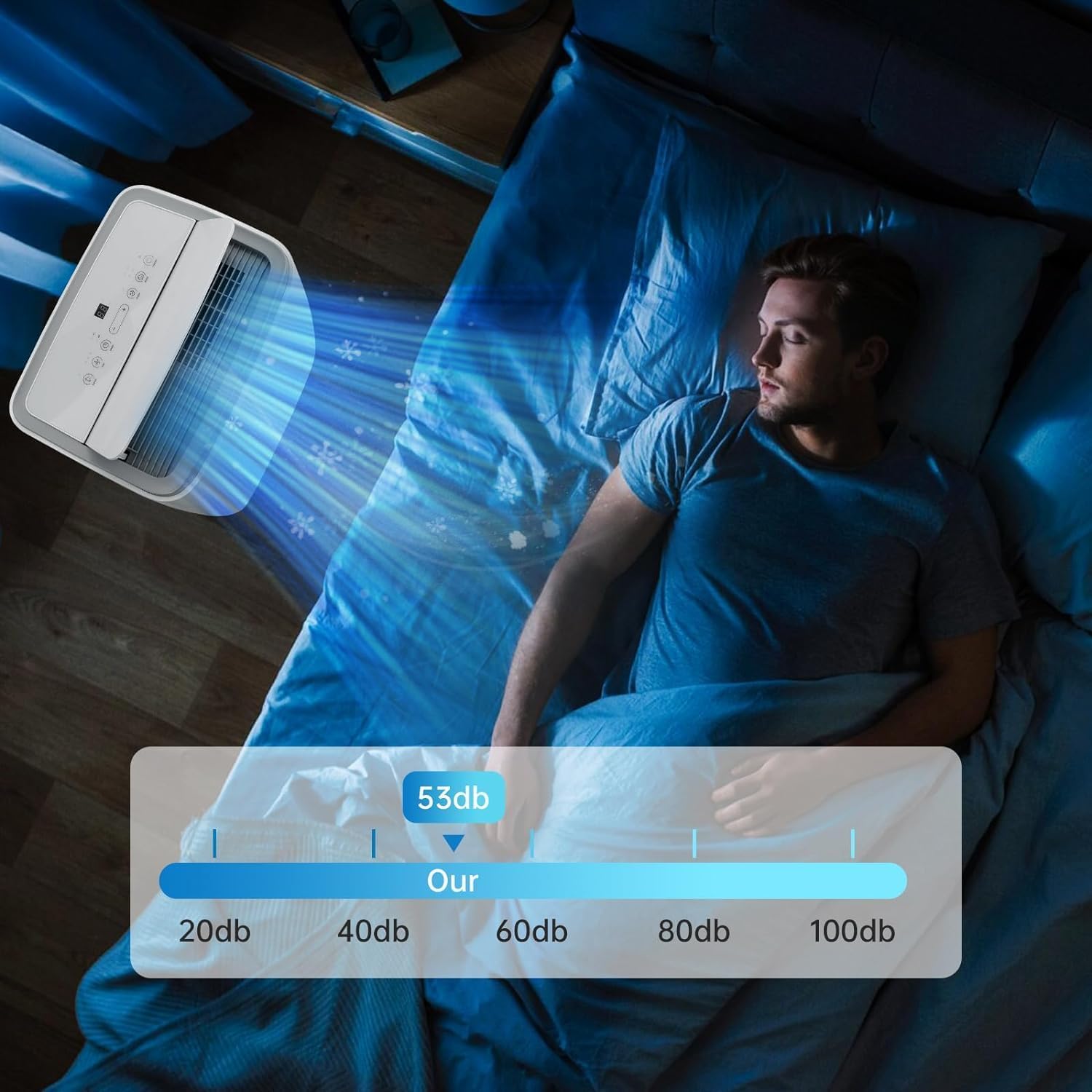 12000 BTU Room Portable Air Conditioner - Powerful & Efficient Cooling with LED Touch Panel & Remote, R32 Eco-Friendly Refrigerant, Quiet AC Operation, Easy Mobility with 4-Directional