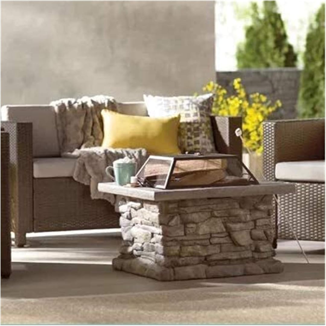 Fire Pit Fire Pits Outdoor Wood Burning Fire Pit Tables for Outside Patio, Wood Burning Fire Pit, with BBQ Grill Shelf, Steel Frame, for Outdoor Camping with Cover BBQ Cooking for Outside Ca